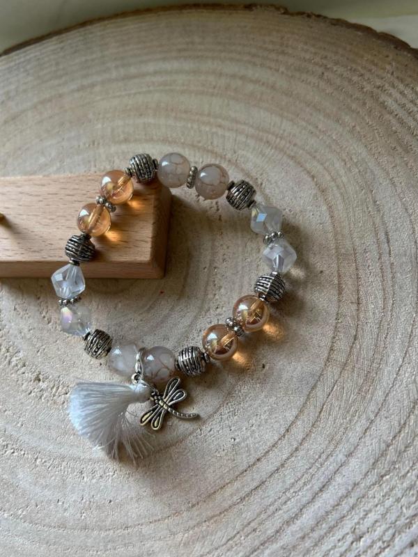 Bracelet perles libellule